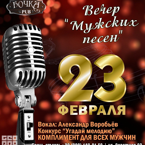 День защитника в PUB Бочка 