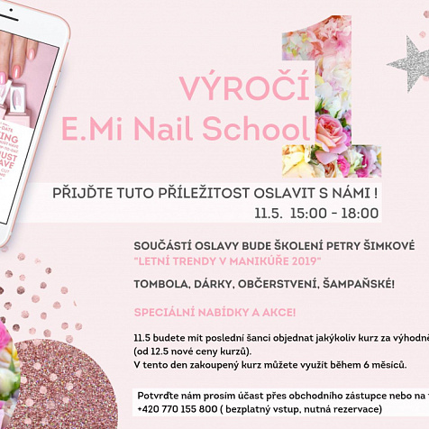 Výročí školy nehtového designu E.Mi