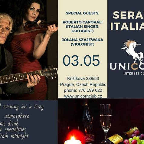 Italian evening at Unicorn club