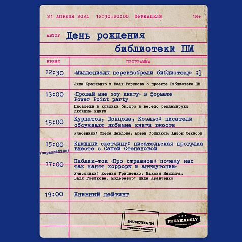 День рождения библиотеки ПМ
