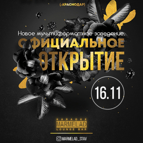 ОФИЦИАЛЬНОЕ ОТКРЫТИЕ || MARMELAD