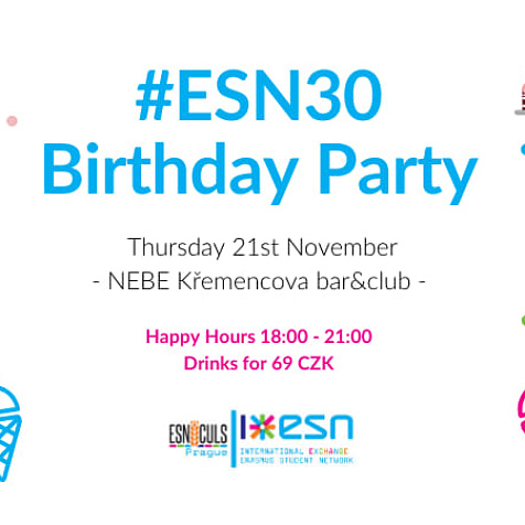 ESN30 Birthday Party with ESN CULS Prague at Nebe Kremencova